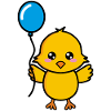 Chick Cute Birthday Balloon