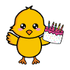 Chicks Mignon gâteau d’anniversaire