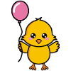 Chick Cute Birthday Balloon