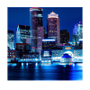 Big city skyline at night