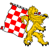 Lion avec drapeau Brabant-Septentrional Drapeau brabançon