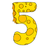 Number 5 Digit Cheese