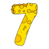 Number 7 Digit Cheese