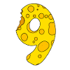 Number 9 Digit Cheese