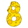 Number 8 Digit Cheese