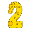 Number 2 Digit Cheese