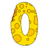 Number 0 Digit Cheese