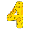 Number 4 Digit Cheese