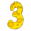 Number 3 Digit Cheese