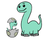 Dinosaurs with Baby Dinosaurs
