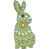 Mandala Rabbit Geometry Pattern