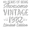 Né 1982 Retro 1982 Anniversaire