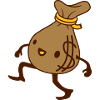 Comic lebendiger Geld Sack