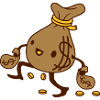 Happy Walking Money Bag Comic