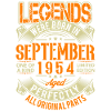 1954 September Birthday Legend