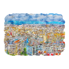 Barcelone Espagne Aquarelle Sketch Illustration