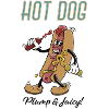 Hot Dog Plump Retro Vintage Hot Dogs