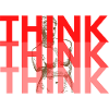 Red Think Overlay-Typografie