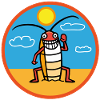 Cockroach on the beach sunbathing