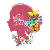 Butterfly Flower Motivational Saying Woman