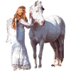 Cheval heureux avec ange