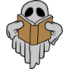 Book-reading funny ghost