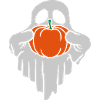 Comic Halloween Pumpkin Ghost