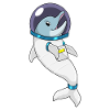Astronaute Dolphin Space