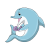 Dolphin with pearl