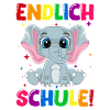 Endlich Schule Elefant Einschulung Schulkind