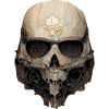 Wooden skull