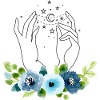 sparkle flower hands