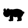 Circle Bear Animal Symbol