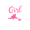 Curling girl, curling