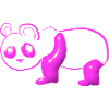 Pink Panda Symbol Animal Bear
