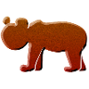 Symbole animal ours rouge