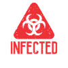 Infected Biohazard Symbol Zombie Apocalypse