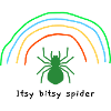 Itsy Bitsy Spider (schwarzer Text)
