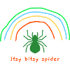 Itsy Bitsy Spider (roter Text)