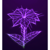 Polygonal Neon Rose