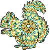 Mandala Squirrel Geometric Pattern Art