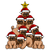 Dog Pug Christmas Tree