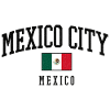 Lettrage de Mexico avec drapeau