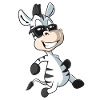 Cute Cartoon Zebra