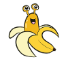 Banansnegl i banan Sjov banansnegl