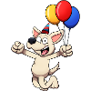 Labrador Dog Celebrating Birthday