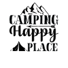 Camping Happy Place Wandershirt