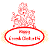 Happy ganesh chaturthi red