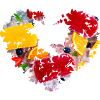 blumenherz,herz,blumen,foto,bunte blumen,eis