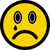 Weinendes Emoticon - Bildsymbol - Strichgesicht